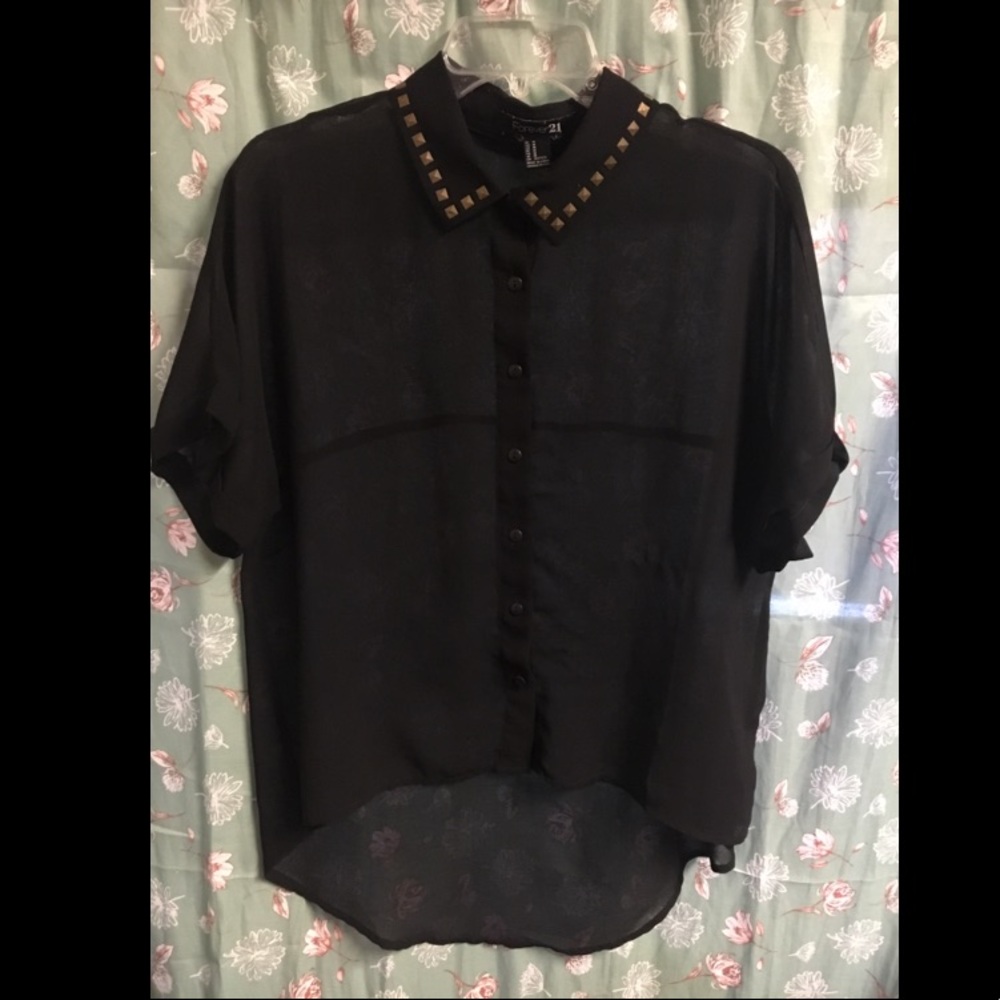 Black Studded Top